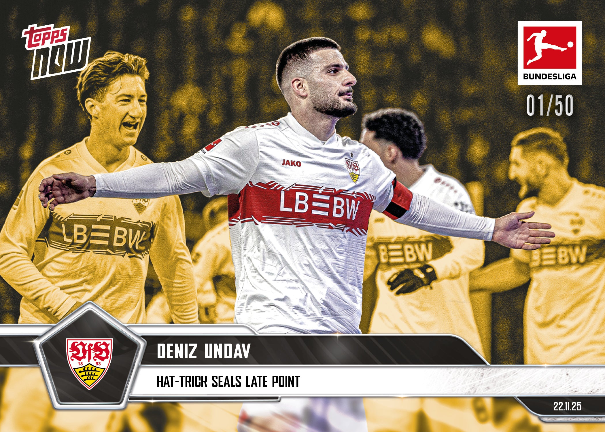 Deniz Undav - 2025-26 Bundesliga Topps NOW - Card 63 - PR: 409 - Image 6