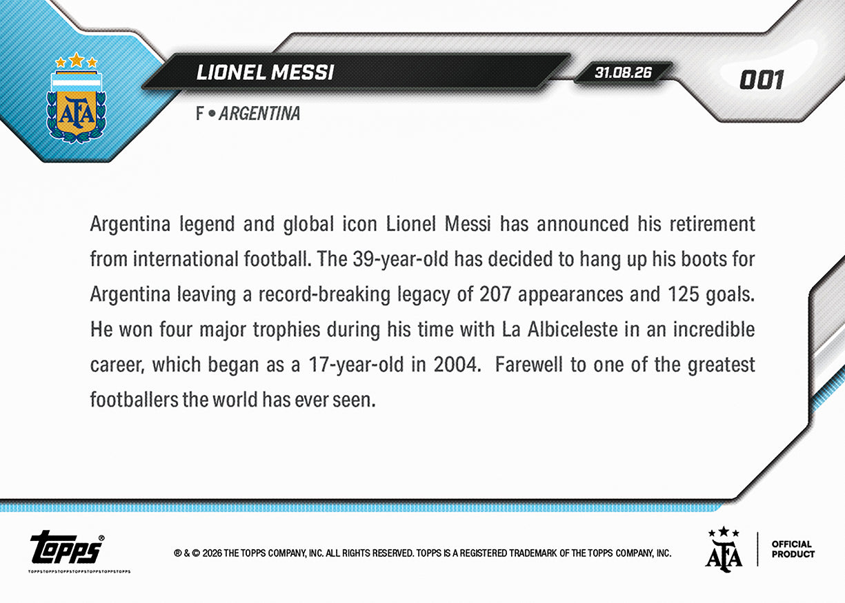 Lionel Messi - 2026 Argentina Topps NOW - Card 1 - Image 10
