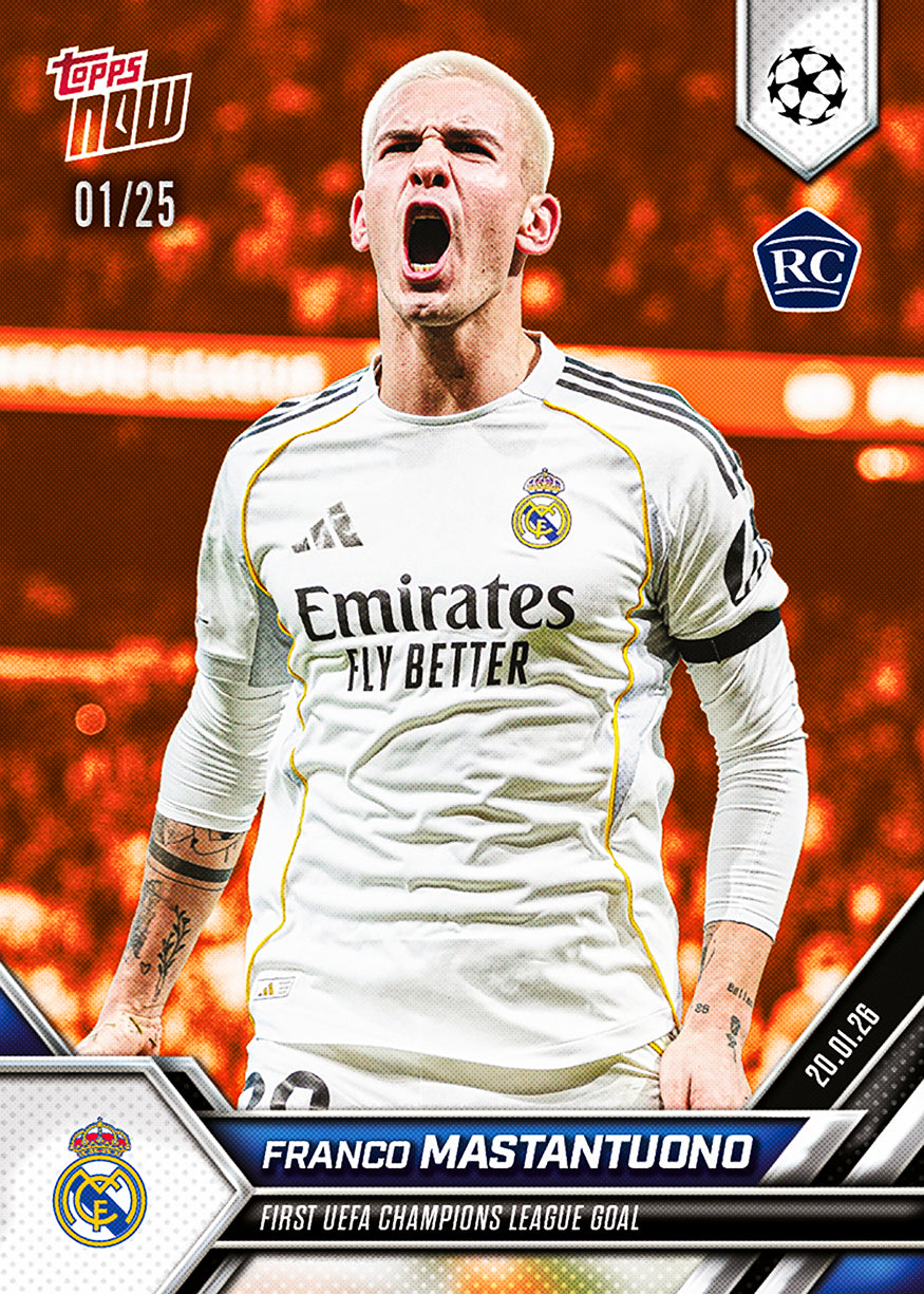 Franco Mastantuono - 2025-26 UCL Topps NOW - Card 72 - PR: 3531 - Image 6