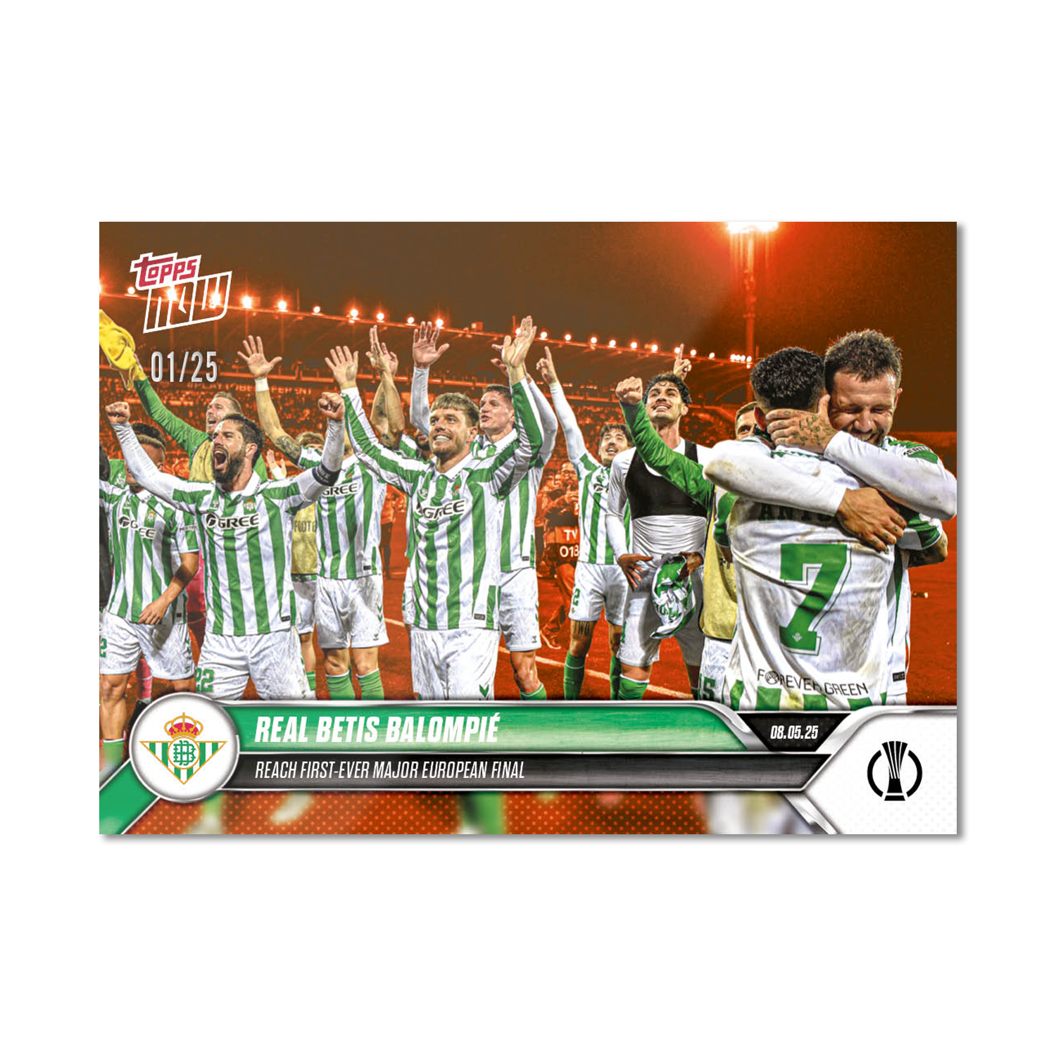 Real Betis Balompié - 2024-25 UECL Topps NOW - Card 11 - PR: 265 - Image 5