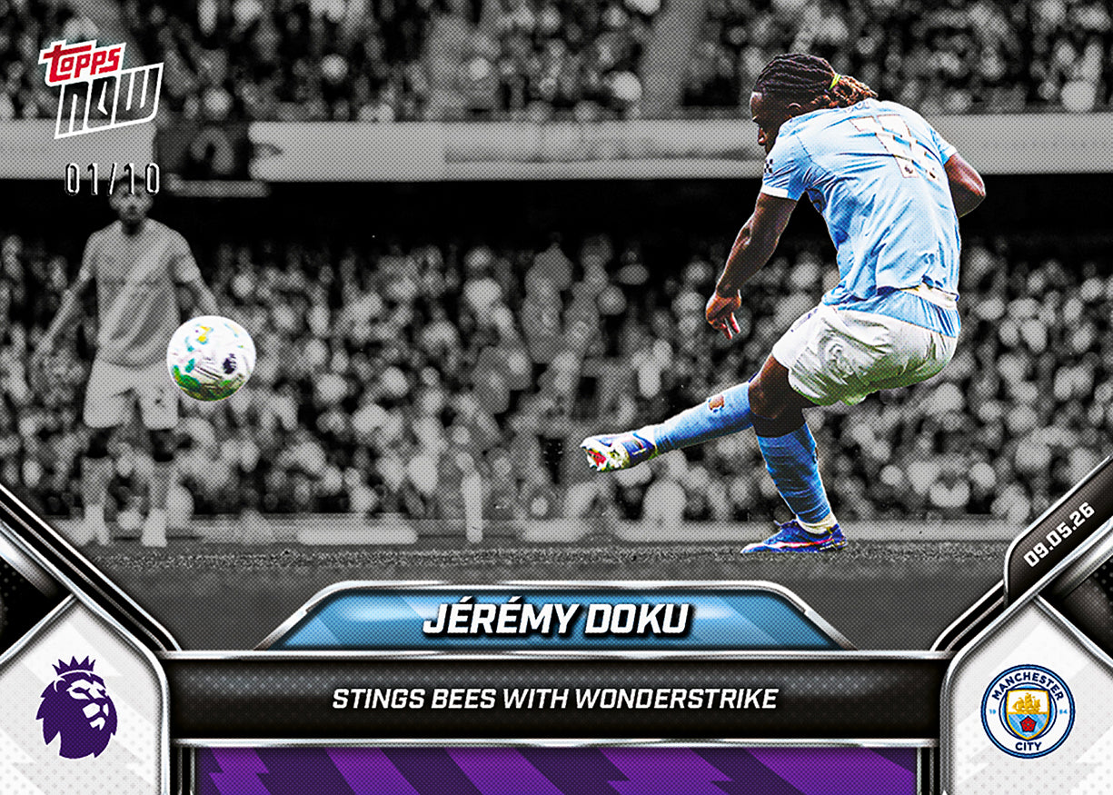 Jérémy Doku - 2025-26 Premier League Topps NOW - Card 190 - PR: 317 - Image 4