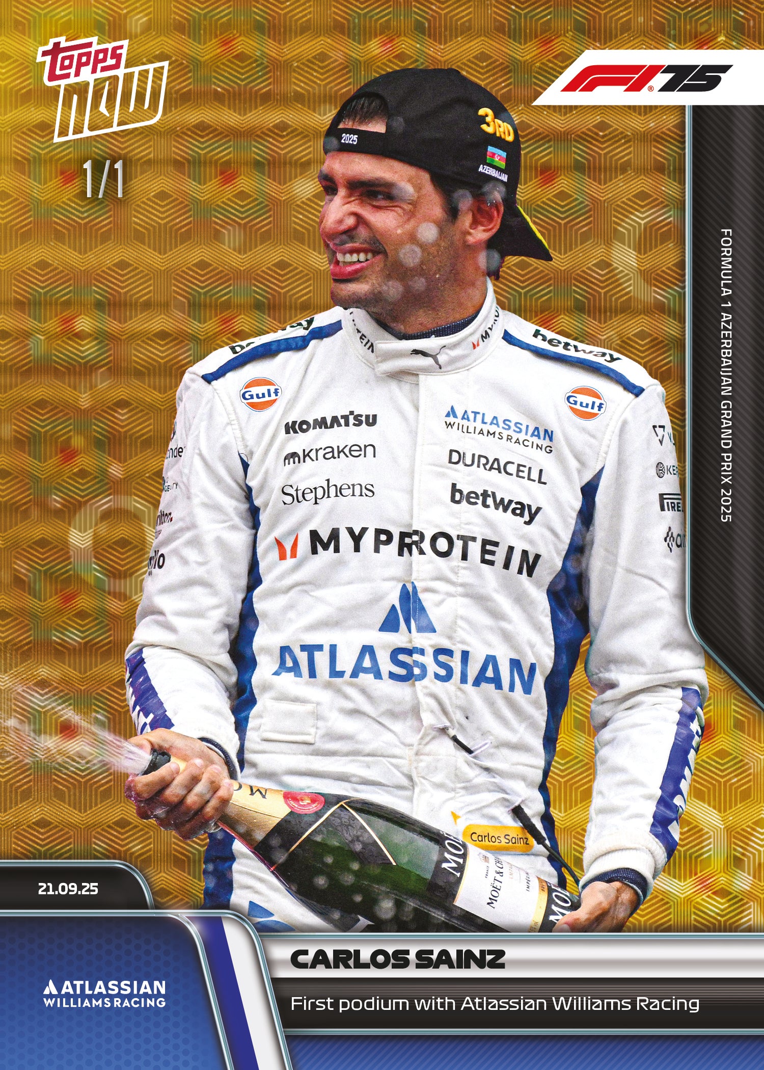Carlos Sainz - 2025 Formula 1 Topps NOW - Card 64 - PR: 2896 - Image 2