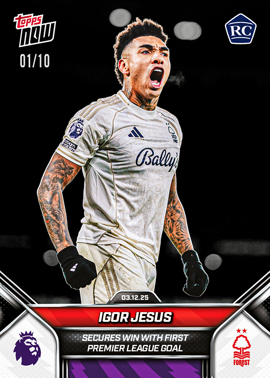 Igor Jesus - 2025-26 Premier League Topps NOW - Card 73 - PR: 423 - Image 4