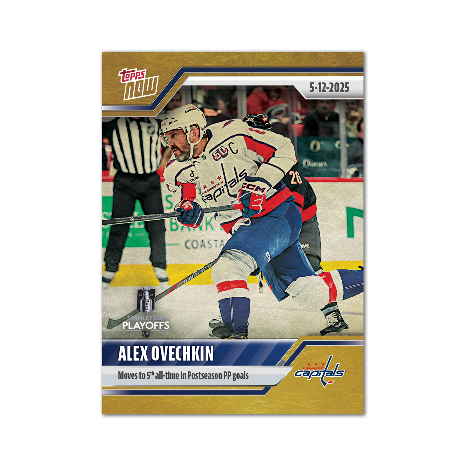 Alternative view of Alex Ovechkin - 2024-25 NHL Topps NOW - Sticker # 181 Pack - PR: 465