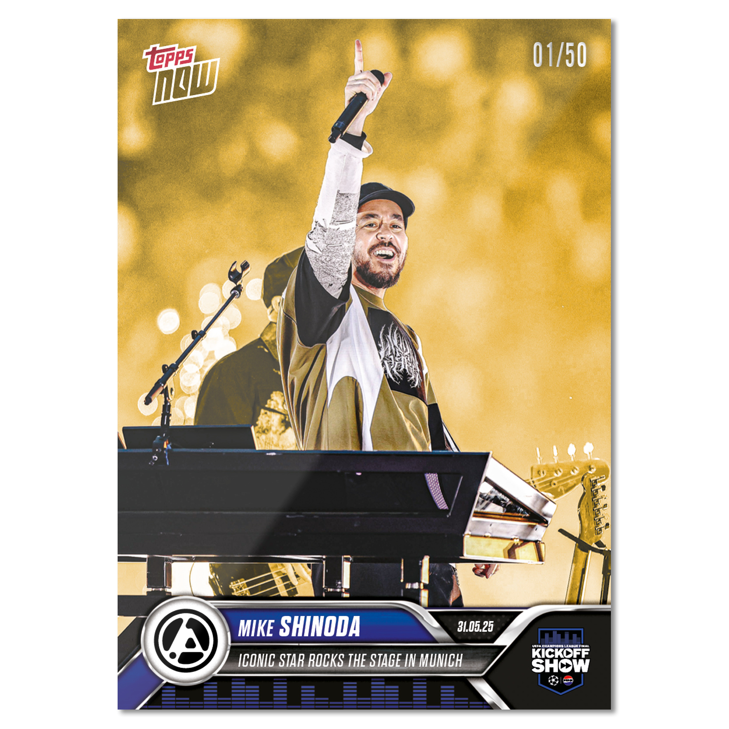 Mike Shinoda - 2024-25 UCL Topps NOW - Card 167 - LOOK FOR AUTOS & AUTO-RELIC - PR: 5884 - Image 8