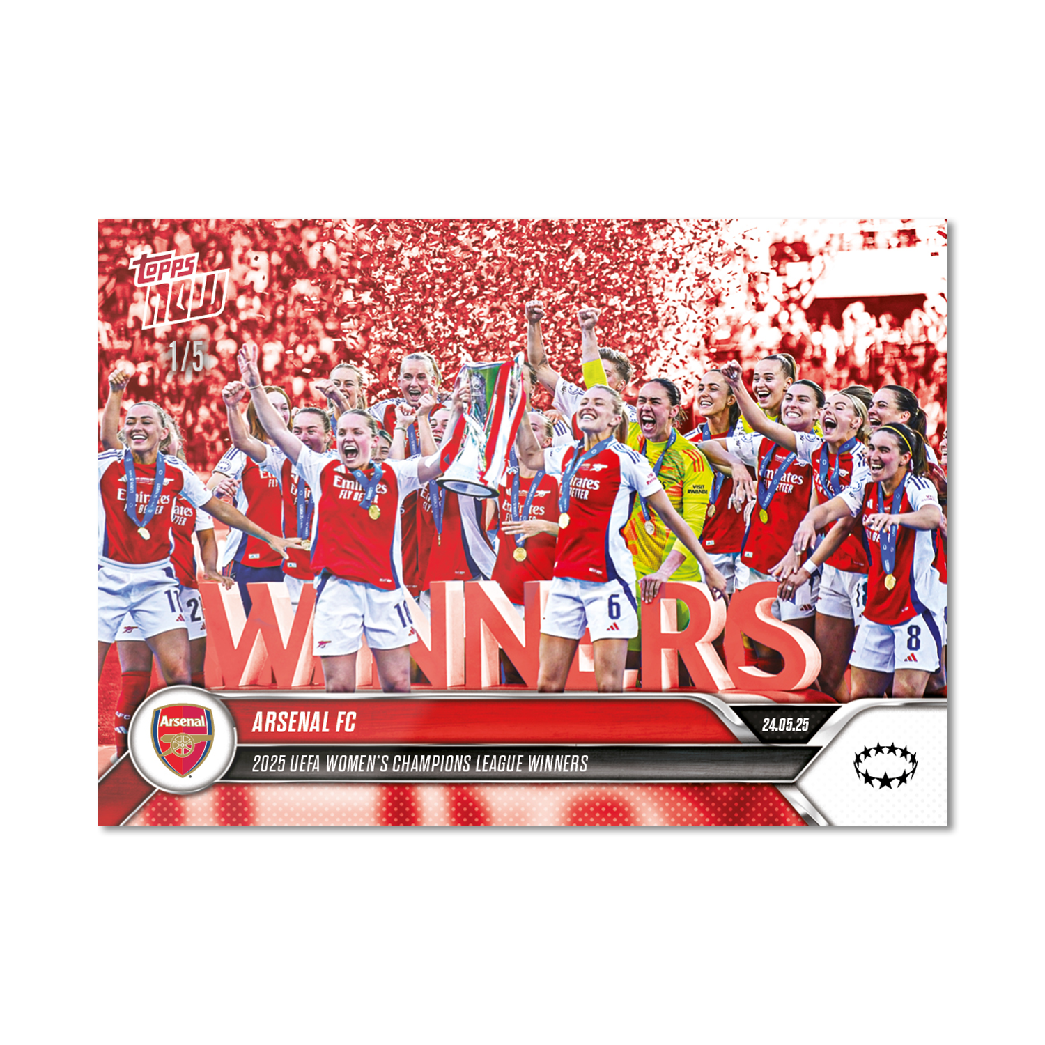 Arsenal FC - 2024-25 UWCL Topps NOW - Card 27 - PR: 1586 - Image 3
