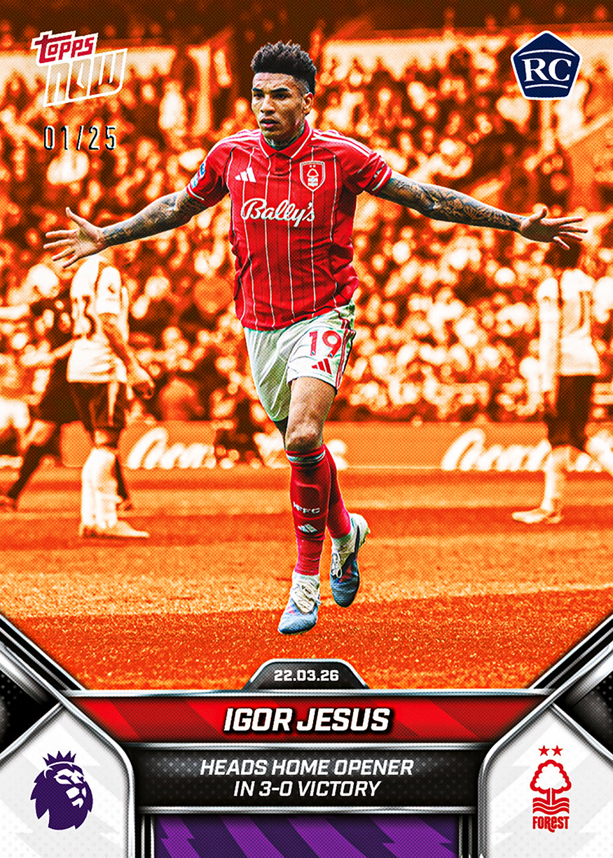 Igor Jesus - 2025-26 Premier League Topps NOW - Card 164 - PR: 359 - Image 5