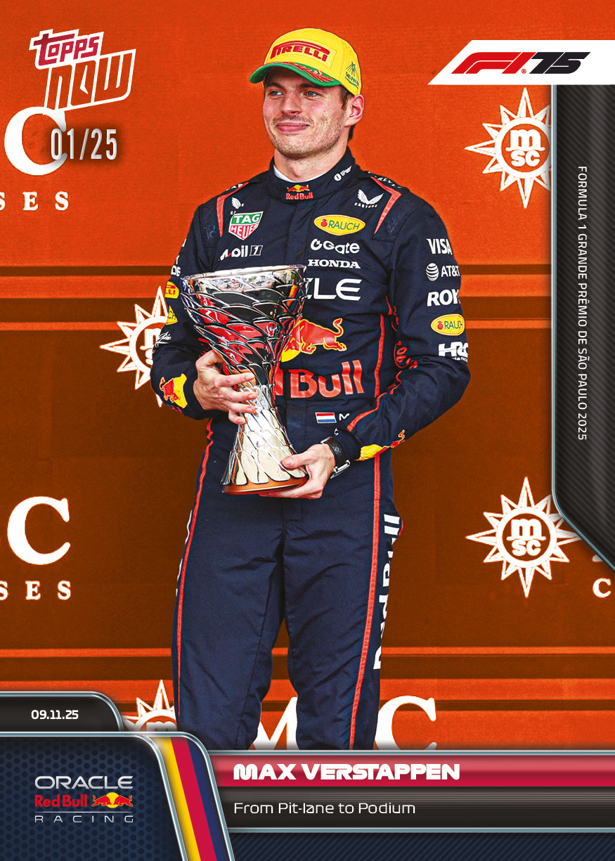 Max Verstappen - 2025 Formula 1 Topps NOW - Card 77 - PR: 2414 - Image 5