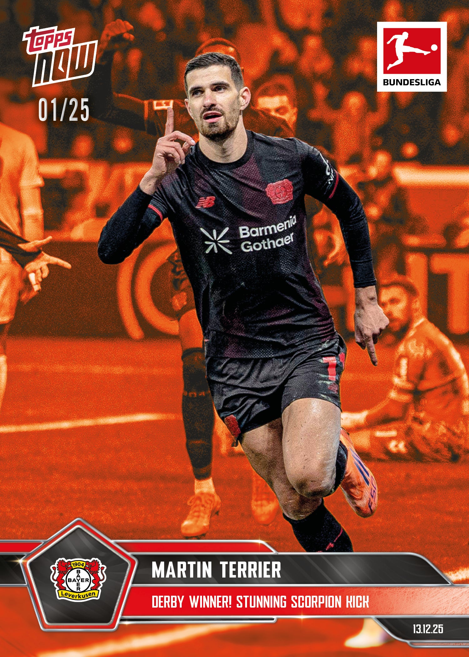 Martin Terrier - 2025-26 Bundesliga Topps NOW - Card 80 - PR: 142 - Image 5