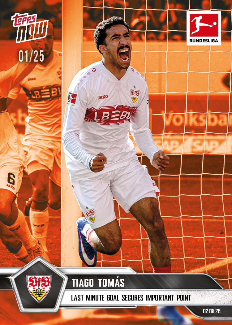Tiago Tomás - 2025-26 Bundesliga Topps NOW - Card 184 - PR: 148 - Image 5