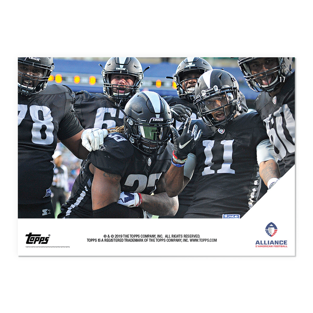 Alternative view of Trent RIchardson - AAF TOPPS NOW Card 17 - Print Run: 249