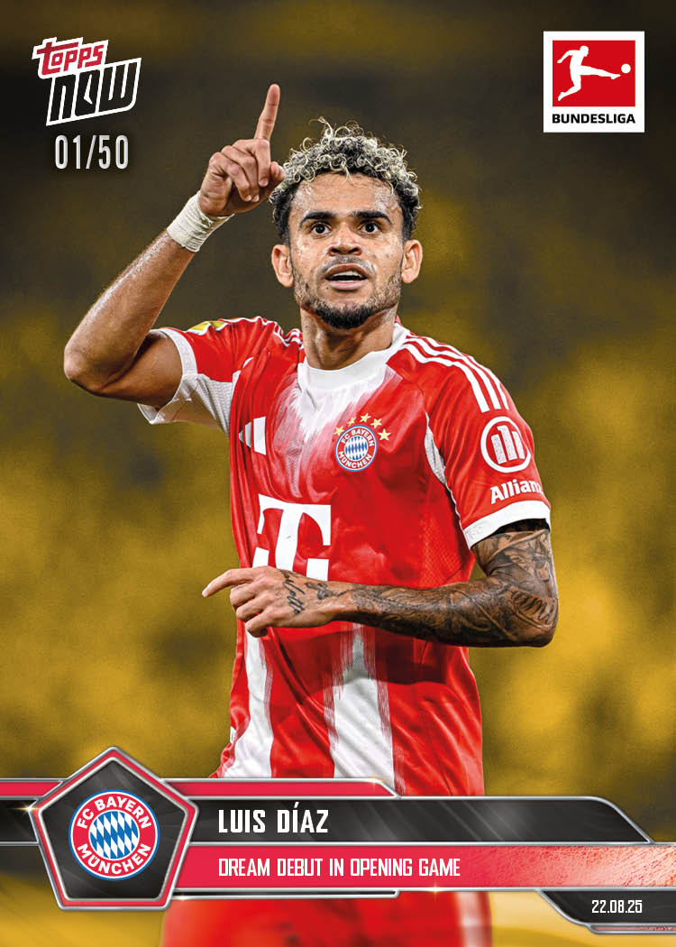 Luis Díaz - 2025-26 Bundesliga Topps NOW - Card 5 - PR: 333 - Image 3