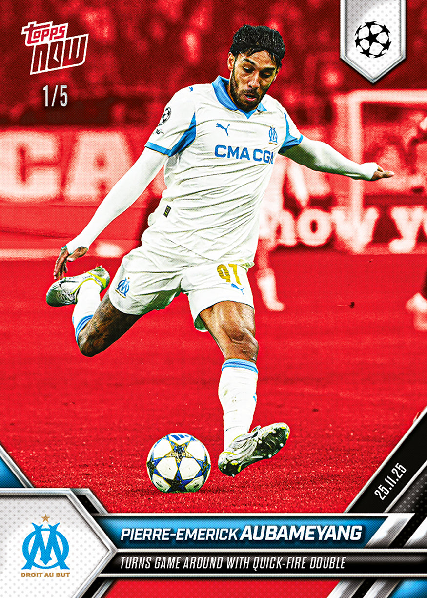 Pierre-Emerick Aubameyang - 2025-26 UCL Topps NOW - Card 53 - PR: 149 - Image 3