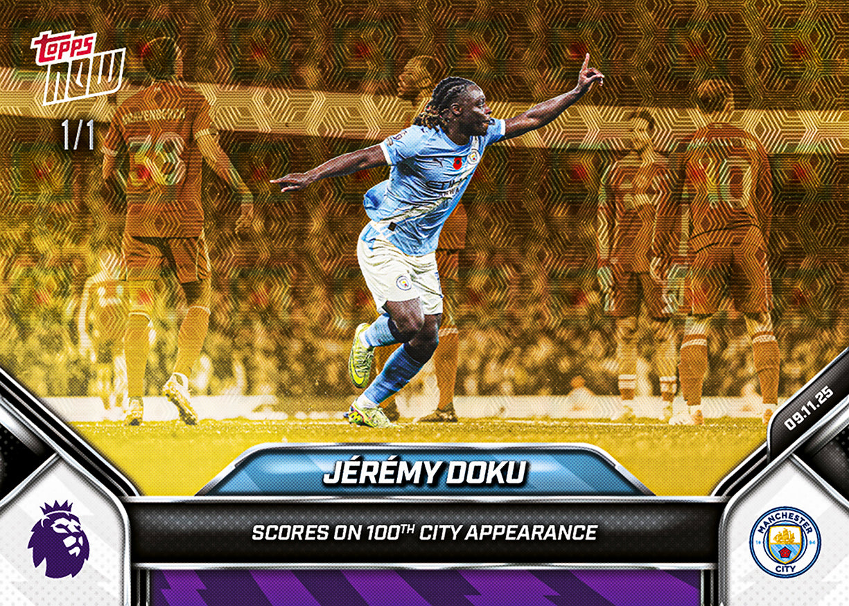 Jérémy Doku - 2025-26 Premier League Topps NOW - Card 57 - PR: 394 - Image 2