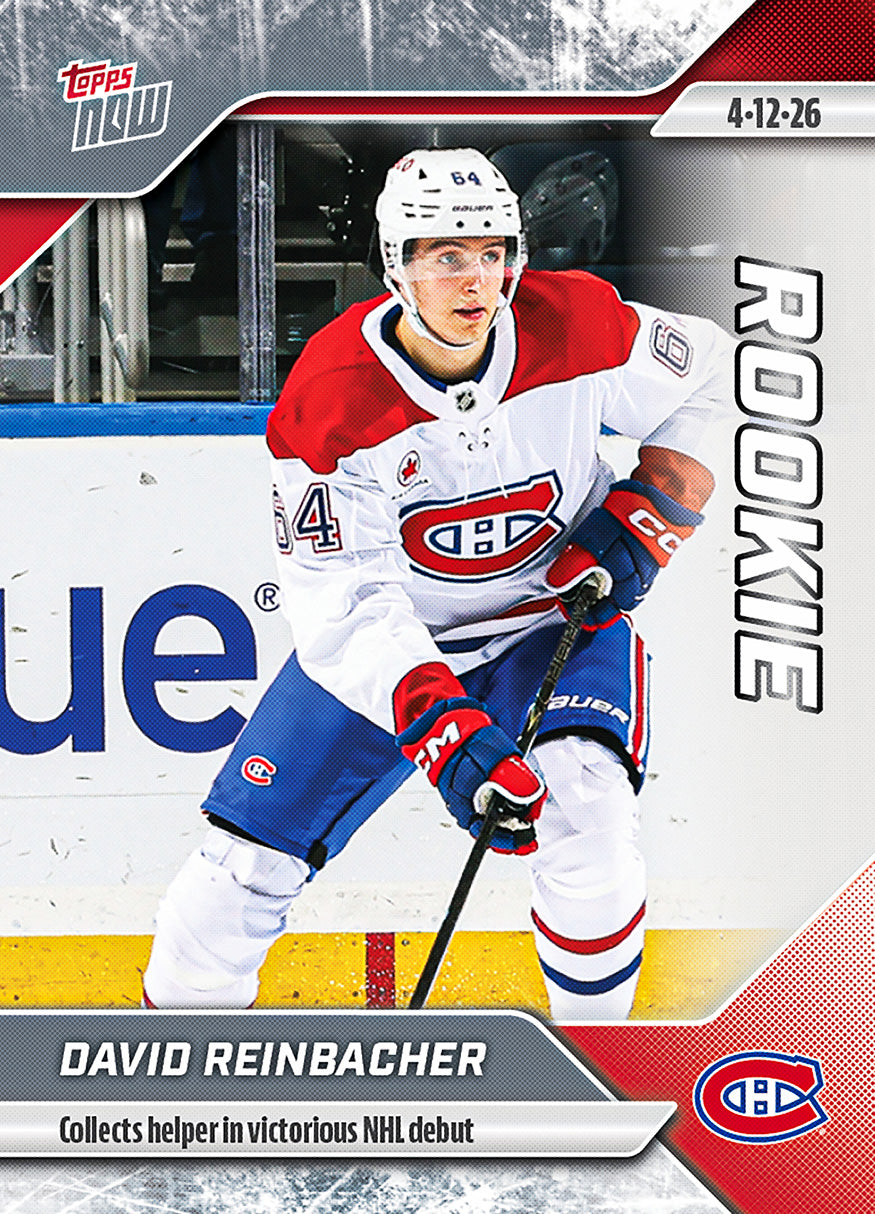 David Reinbacher - 2025-26 NHL Topps NOW - Sticker # 148 Pack - PR: 330