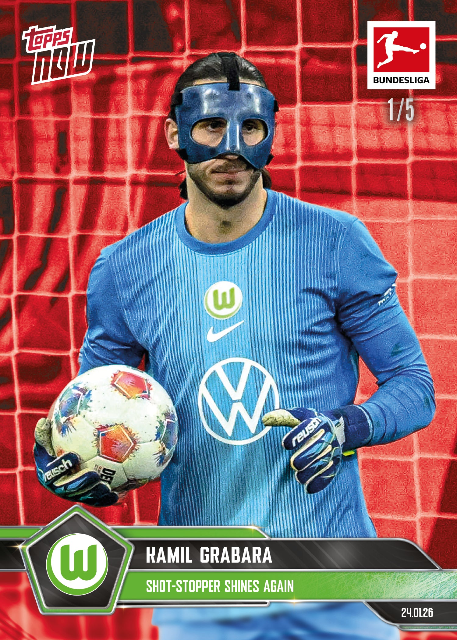 Kamil Grabara - 2025-26 Bundesliga Topps NOW - Card 110 - PR: 136 - Image 3