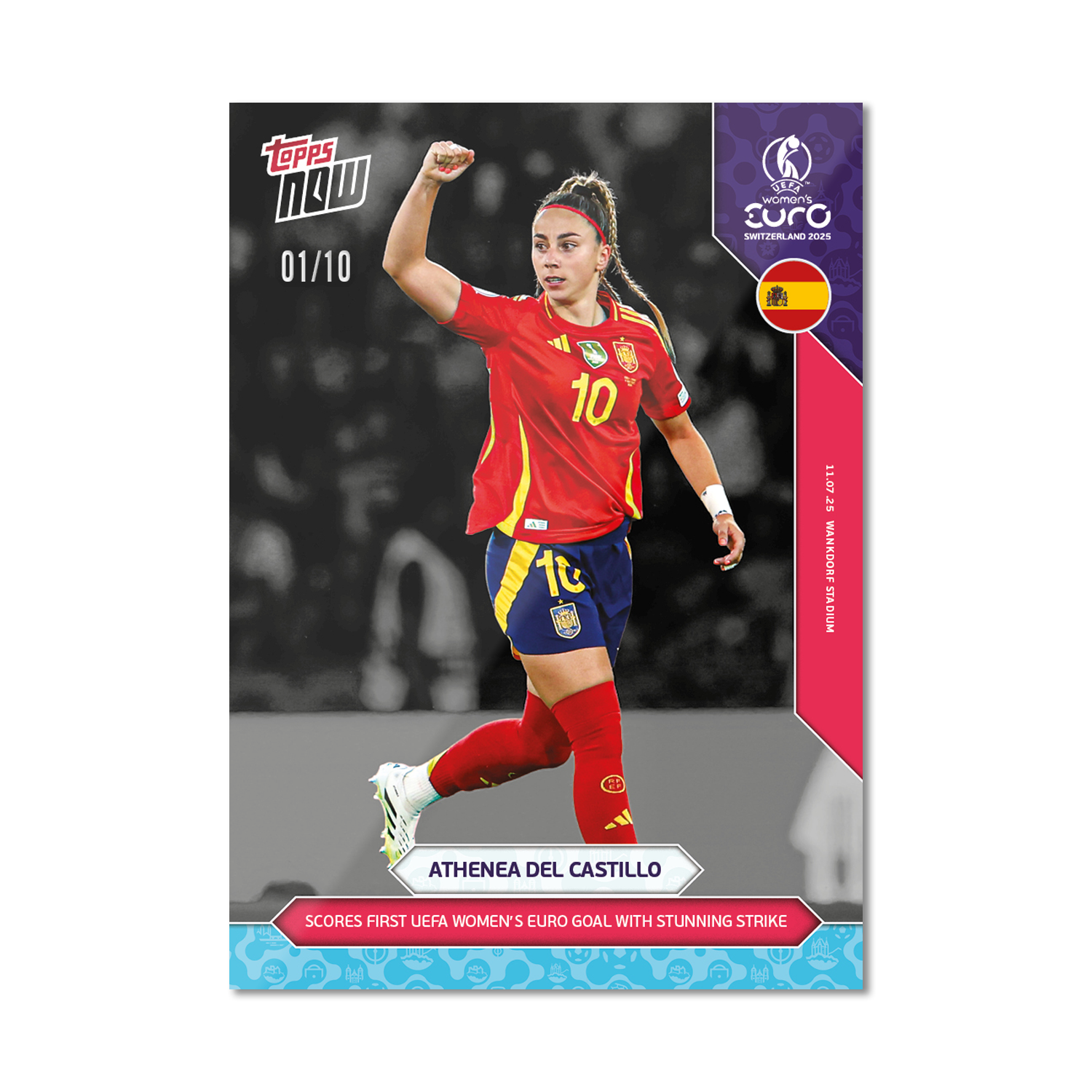 Athenea del Castillo - UEFA Women’s EURO 2025™ Topps NOW - Card 16 - PR: 415 - Image 4