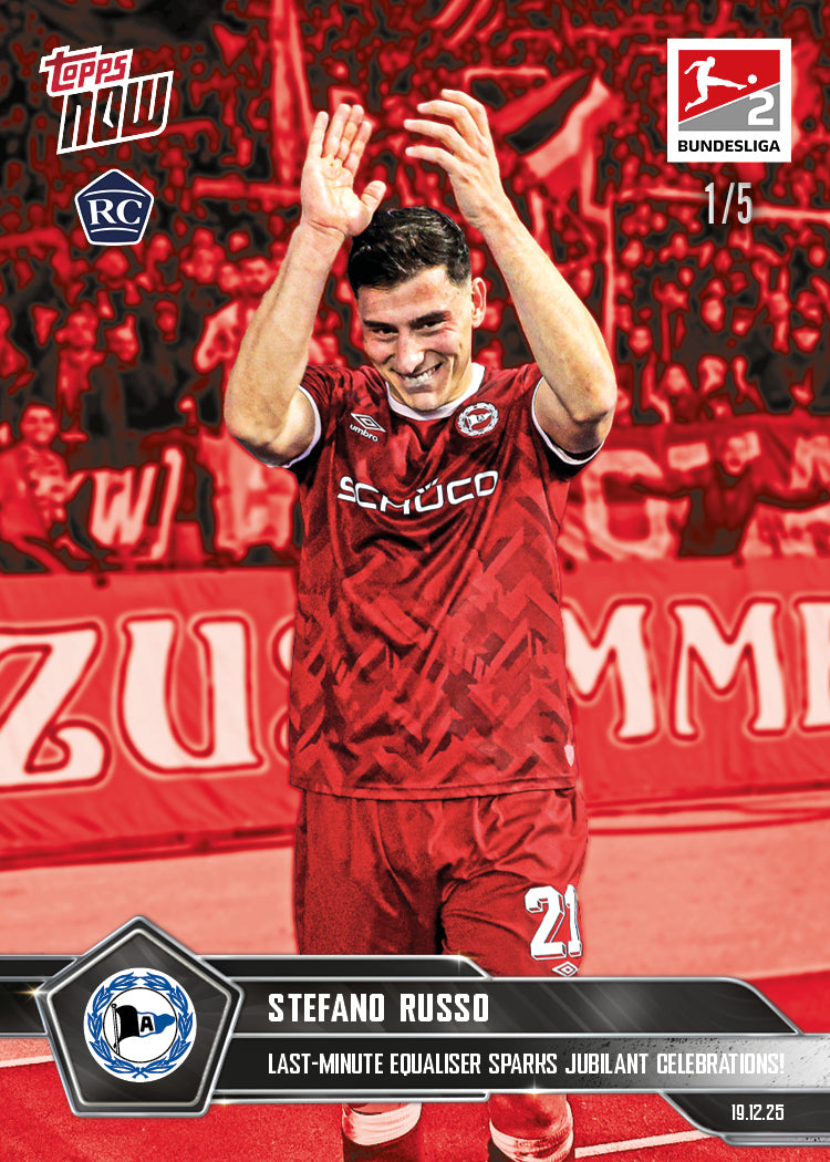 Stefano Russo - 2025-26 Bundesliga Topps NOW - Card 84 - PR: 248 - Image 3