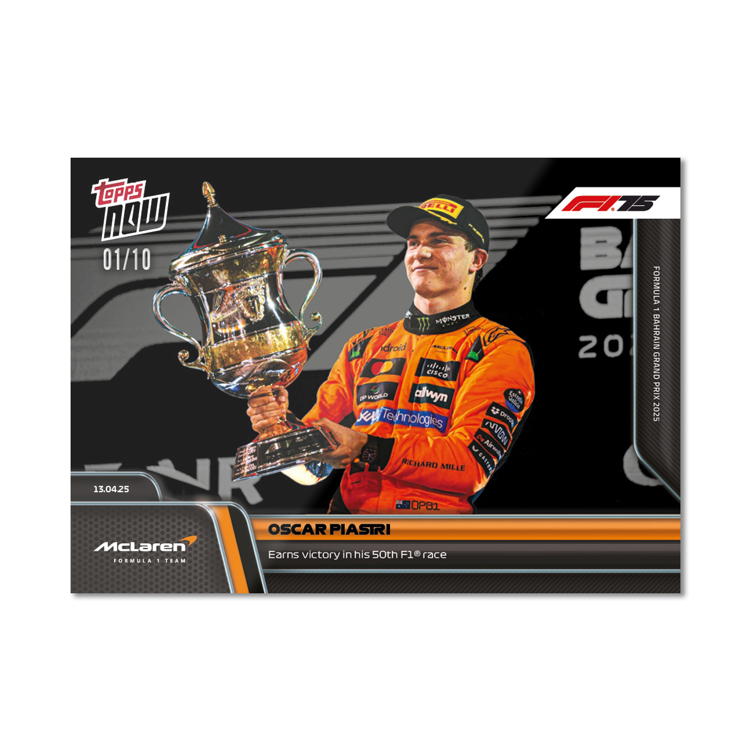 Oscar Piastri - 2025 Formula 1 Topps NOW Card 30 - PR: 2733 - Image 5