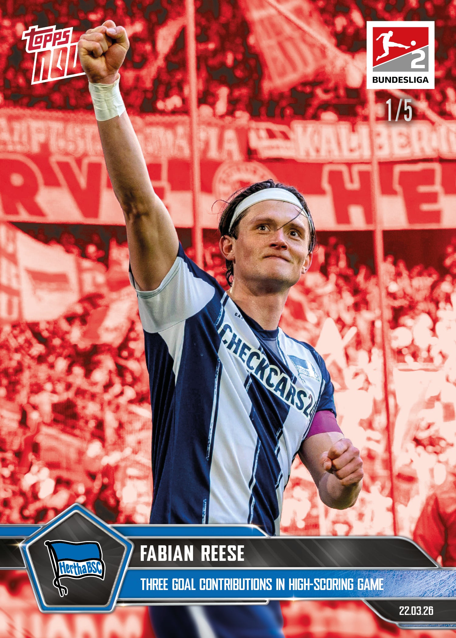 Fabian Reese - 2025-26 Bundesliga Topps NOW - Card 157 - PR: 822 - Image 3