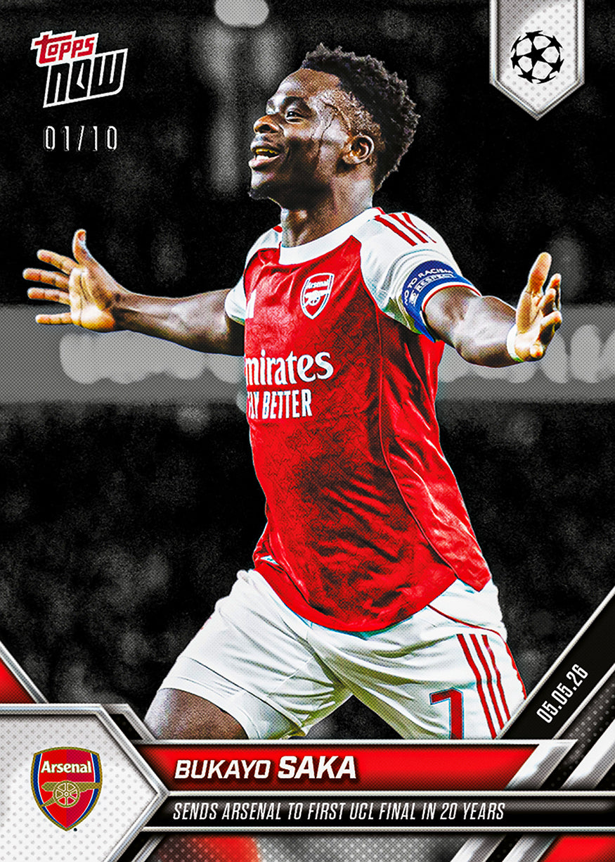 Bukayo Saka - 2025-26 UCL Topps NOW - Card 132 - PR: 3744 - Image 5