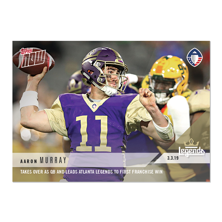 Aaron Murray - AAF TOPPS NOW Card 24 - Print Run: 164