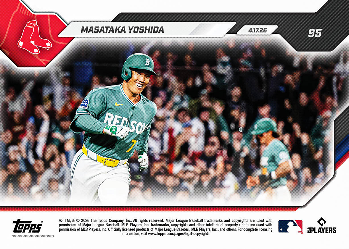 Masataka Yoshida - 2026 MLB Topps NOW - Card 95 - PR: 829 - Image 2