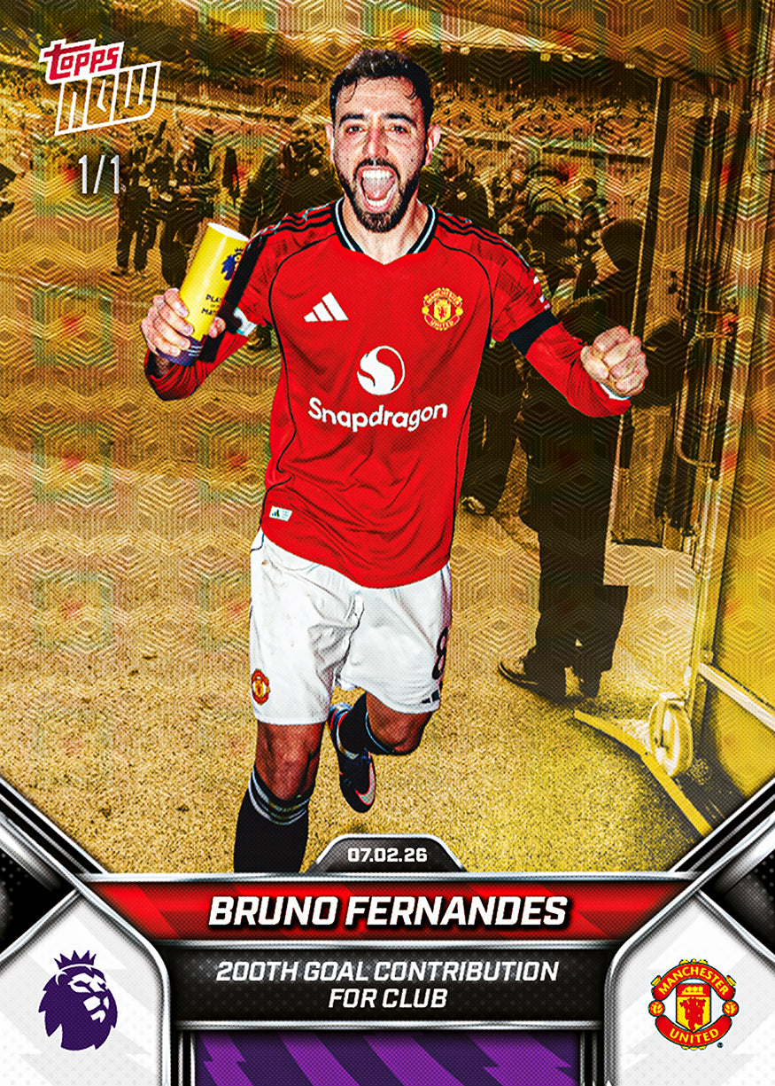 Bruno Fernandes - 2025-26 Premier League Topps NOW - Card 132 - PR: 1393 - Image 2