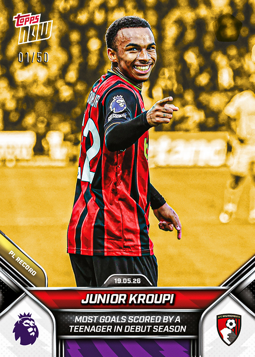Junior Kroupi - 2025-26 Premier League Topps NOW - Card 198 - PR: 1731 - Image 6