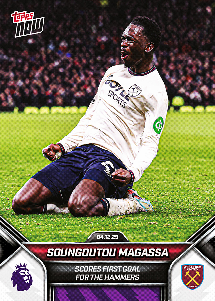Soungoutou Magassa - 2025-26 Premier League Topps NOW - Card 74 - PR: 178
