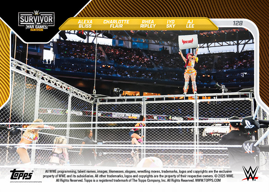 Bliss / Flair / Ripley / SKY / Lee - 2025 WWE Topps NOW - Card 128 - PR: 2021 - Image 2
