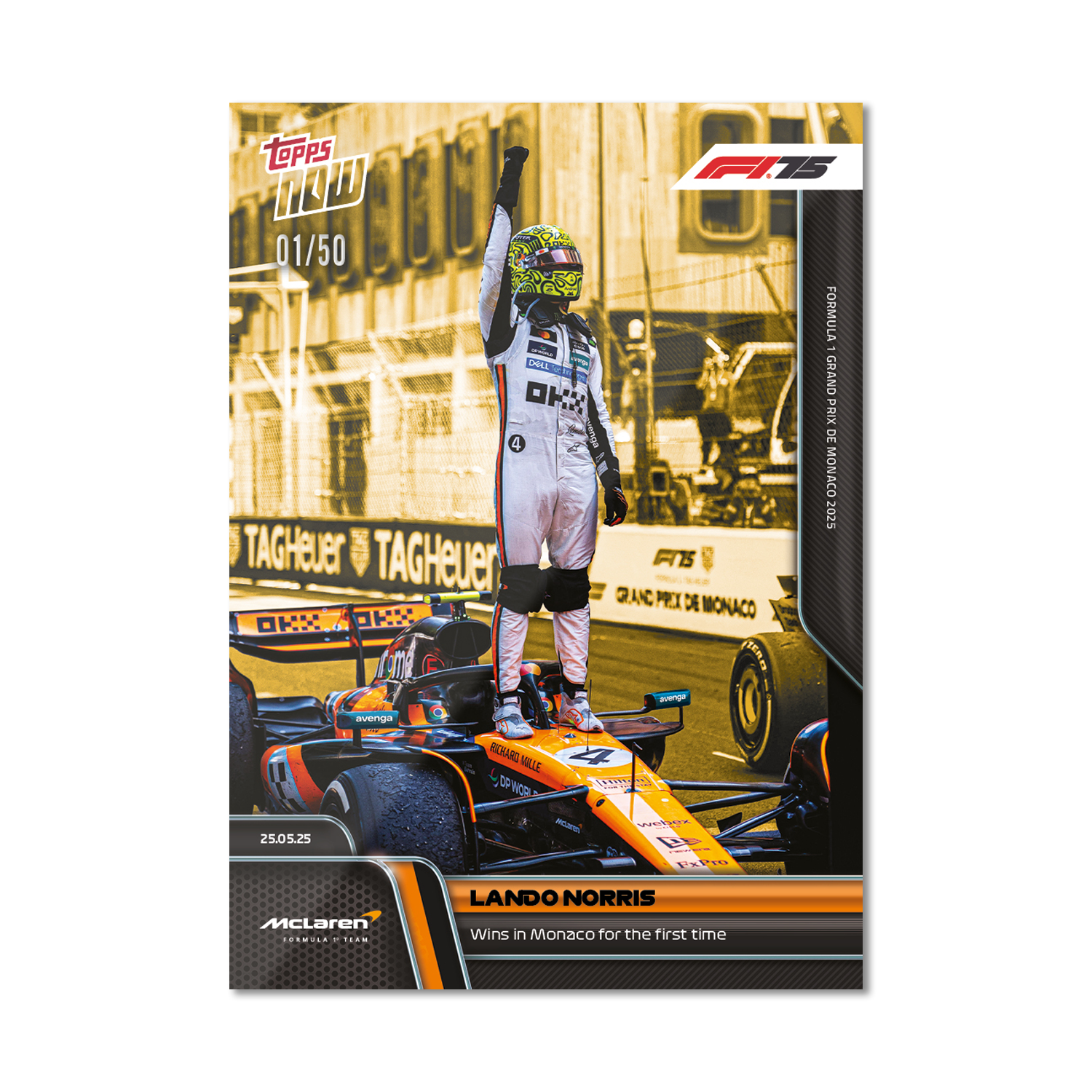 Lando Norris - 2025 Formula 1 Topps NOW - Card 39 - PR: 3926 - Image 6