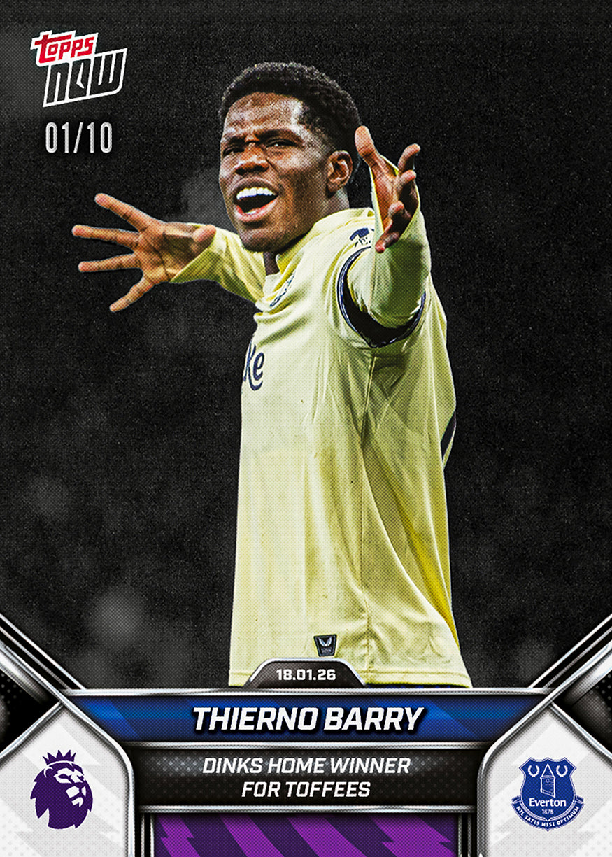 Thierno Barry - 2025-26 Premier League Topps NOW - Card 112 - PR: 206 - Image 4