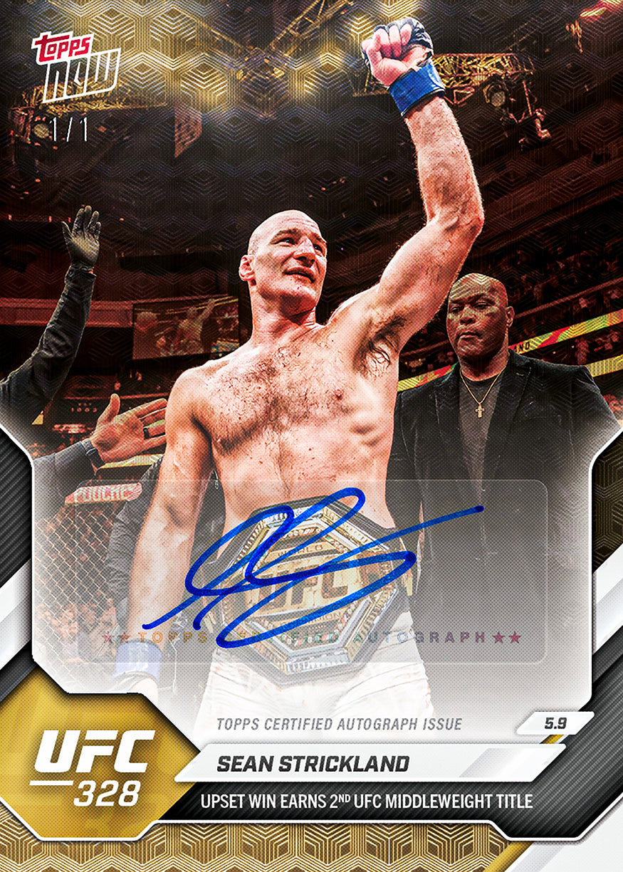 Sean Strickland - 2026 UFC Topps NOW - Card 15 - PR: 4112 - Image 2