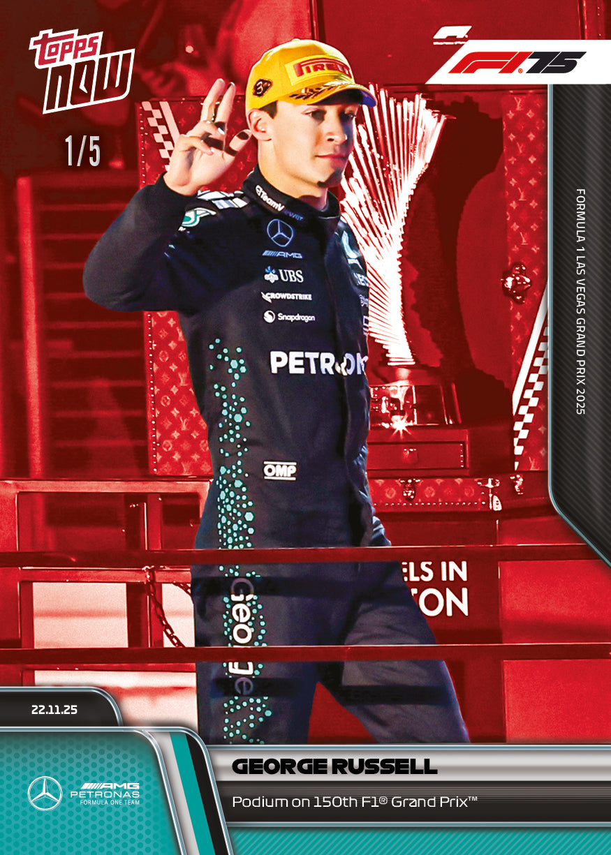 George Russell - 2025 Formula 1 Topps NOW - Card 80 - PR: 1748 - Image 3
