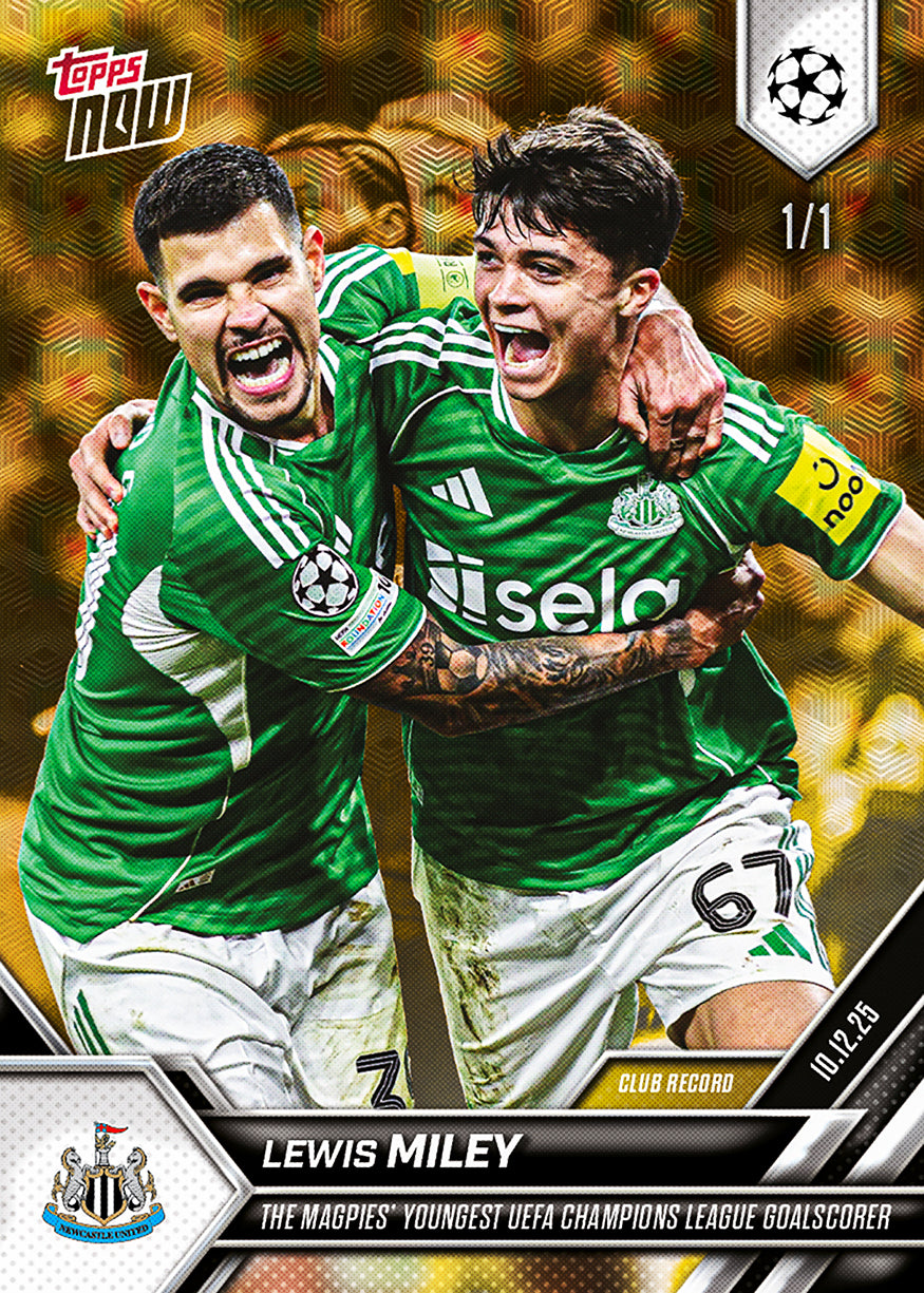 Lewis Miley - 2025-26 UCL Topps NOW - Card 71 - PR: 409 - Image 2