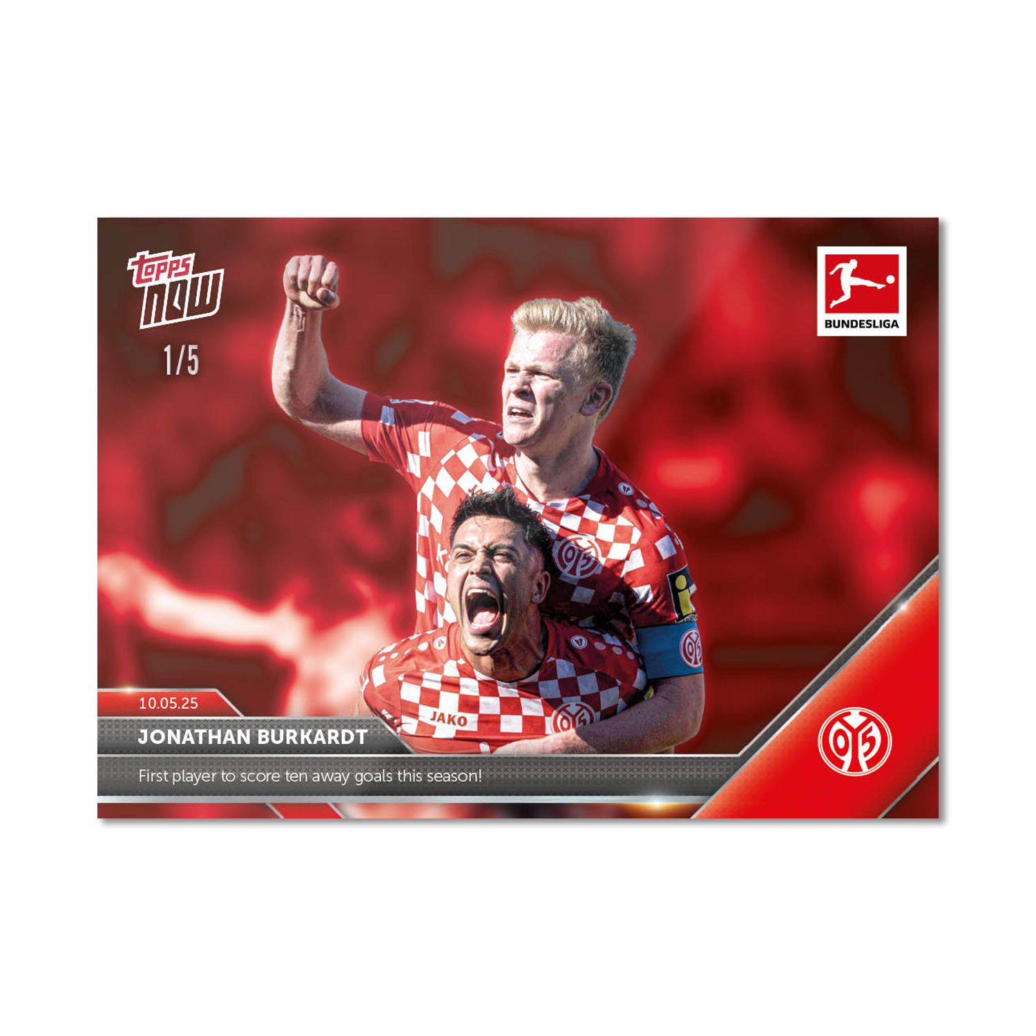 Jonathan Burkardt - 2024-25 Bundesliga Topps NOW - Card 186 - PR: 62 - Image 3