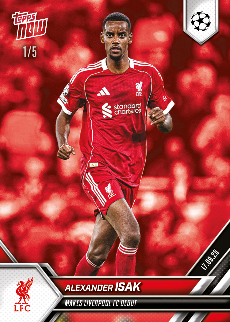 Alexander Isak - 2025-26 UCL Topps NOW - Card 16 - PR: 635 - Image 3