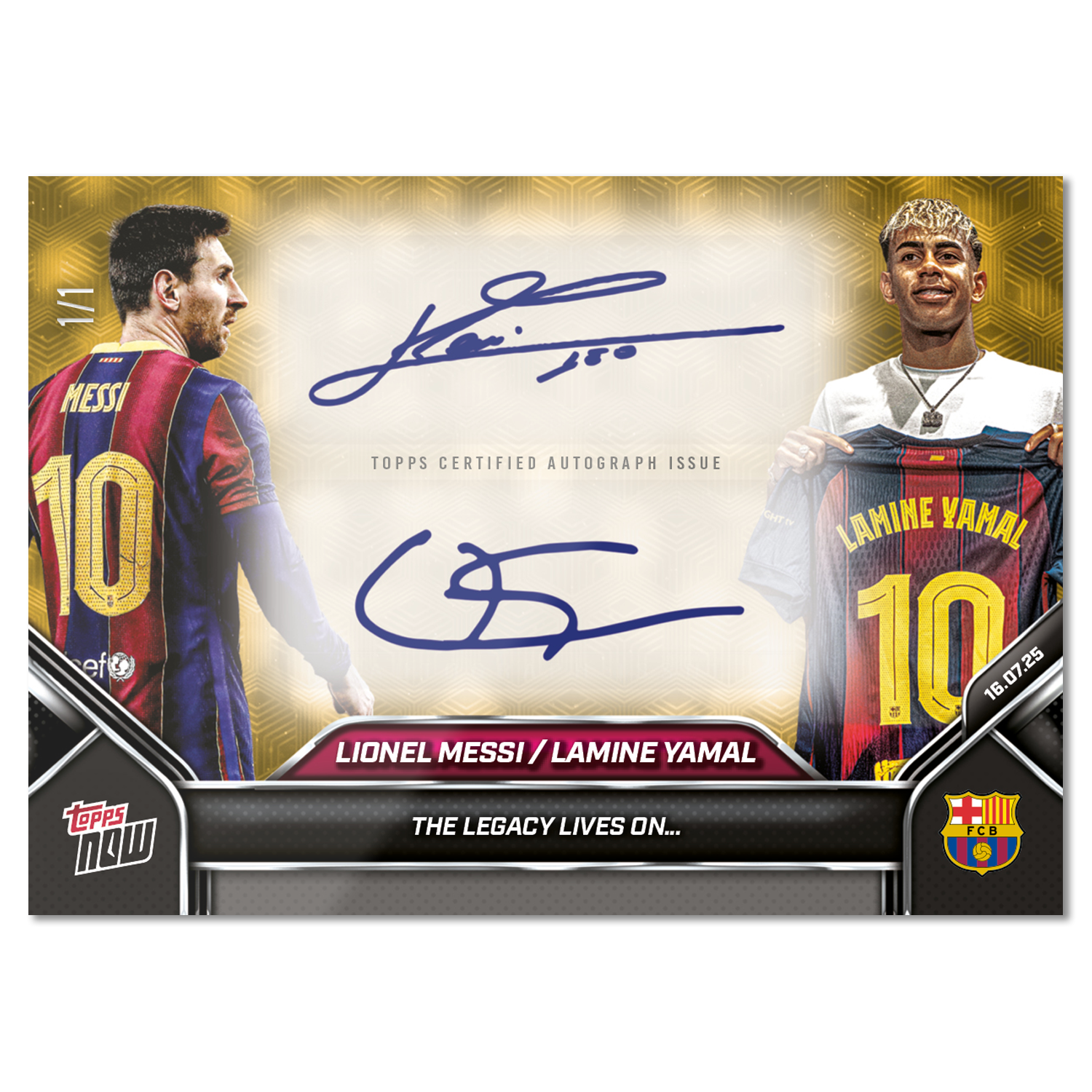 Lamine Yamal - 2025 FC Barcelona Topps NOW - Card 2 - LOOK FOR DUAL AUTO - PR: 76476 - Image 2