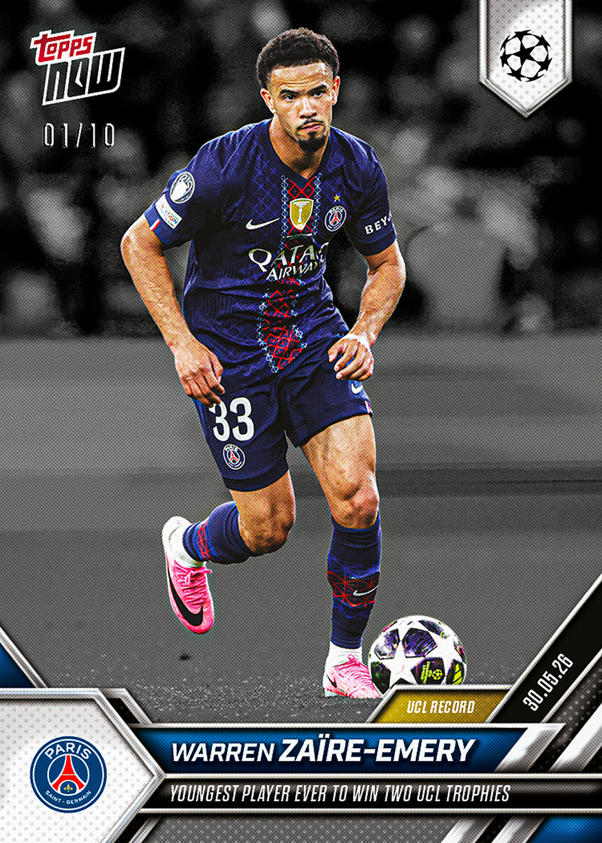 Warren Zaïre-Emery - 2025-26 UCL Topps NOW - Card 143 - PR: 845 - Image 4