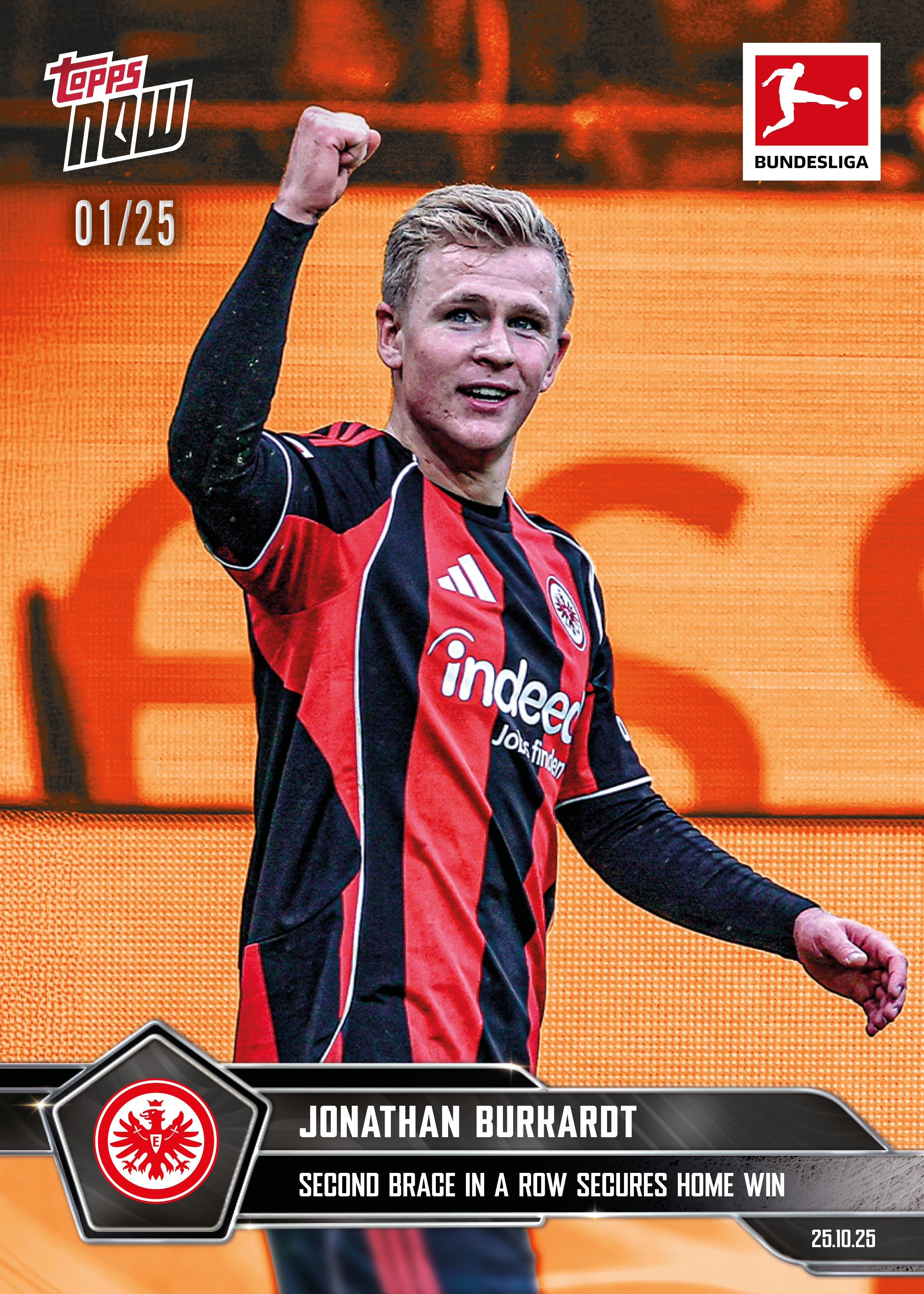 Jonathan Burkardt - 2025-26 Bundesliga Topps NOW - Card 51 - PR: 202 - Image 5