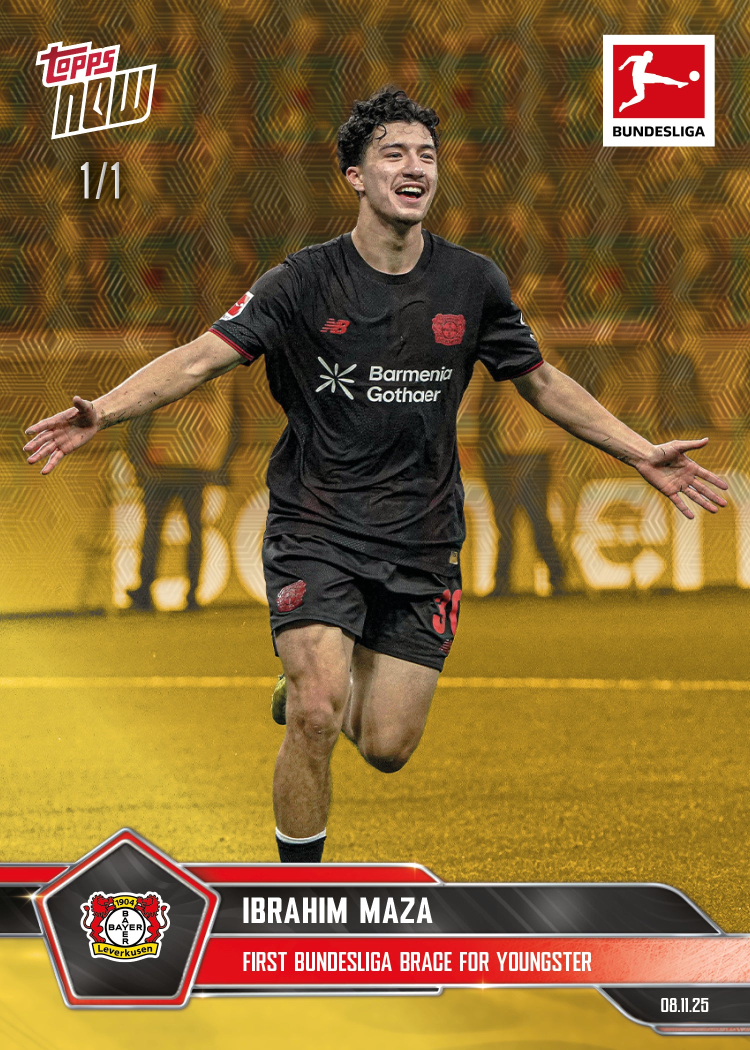 Ibrahim Maza - 2025-26 Bundesliga Topps NOW - Card 57 - PR: 283 - Image 2
