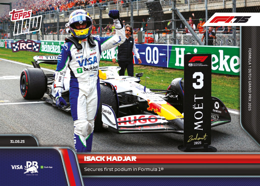 Isack Hadjar - 2025 Formula 1 Topps NOW - Card 58 - PR: 5891 - Image 2