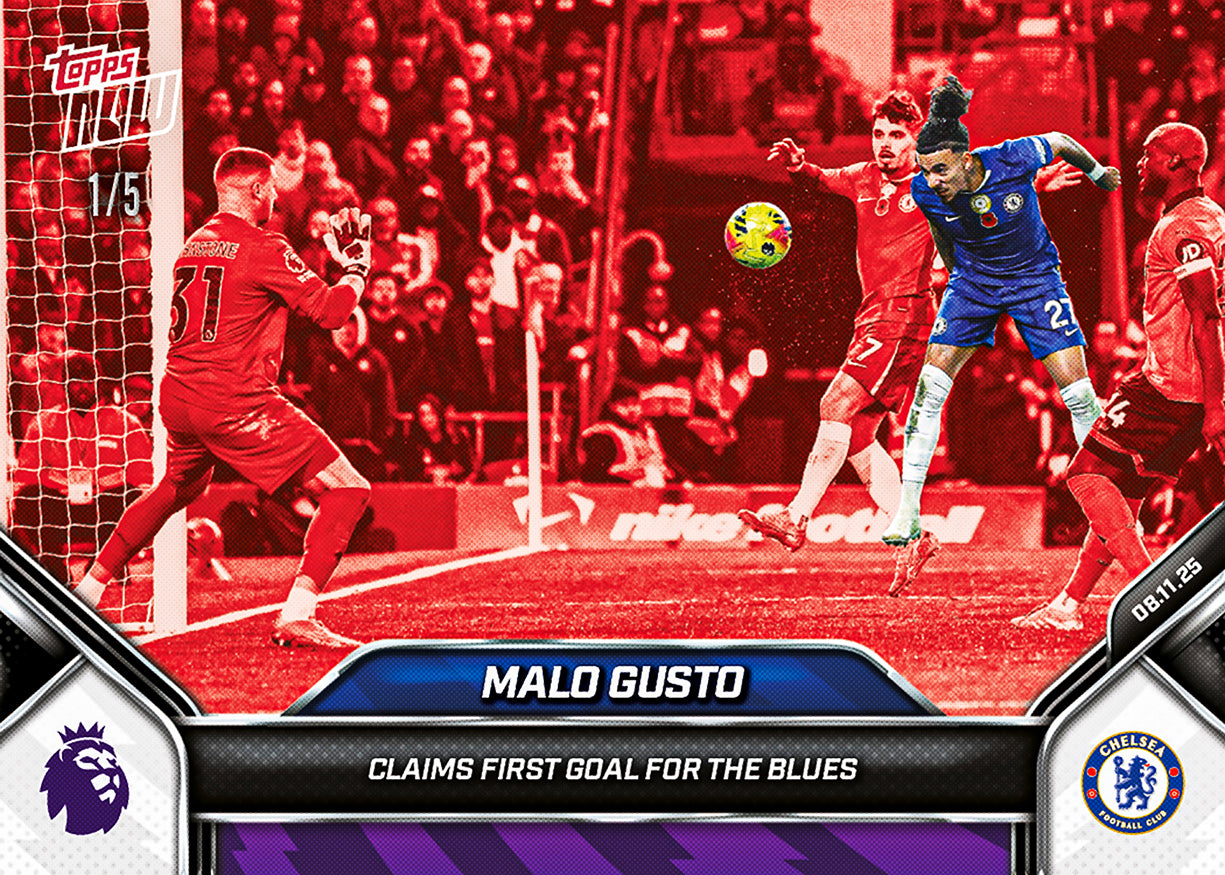 Malo Gusto - 2025-26 Premier League Topps NOW - Card 54 - PR: 248 - Image 3