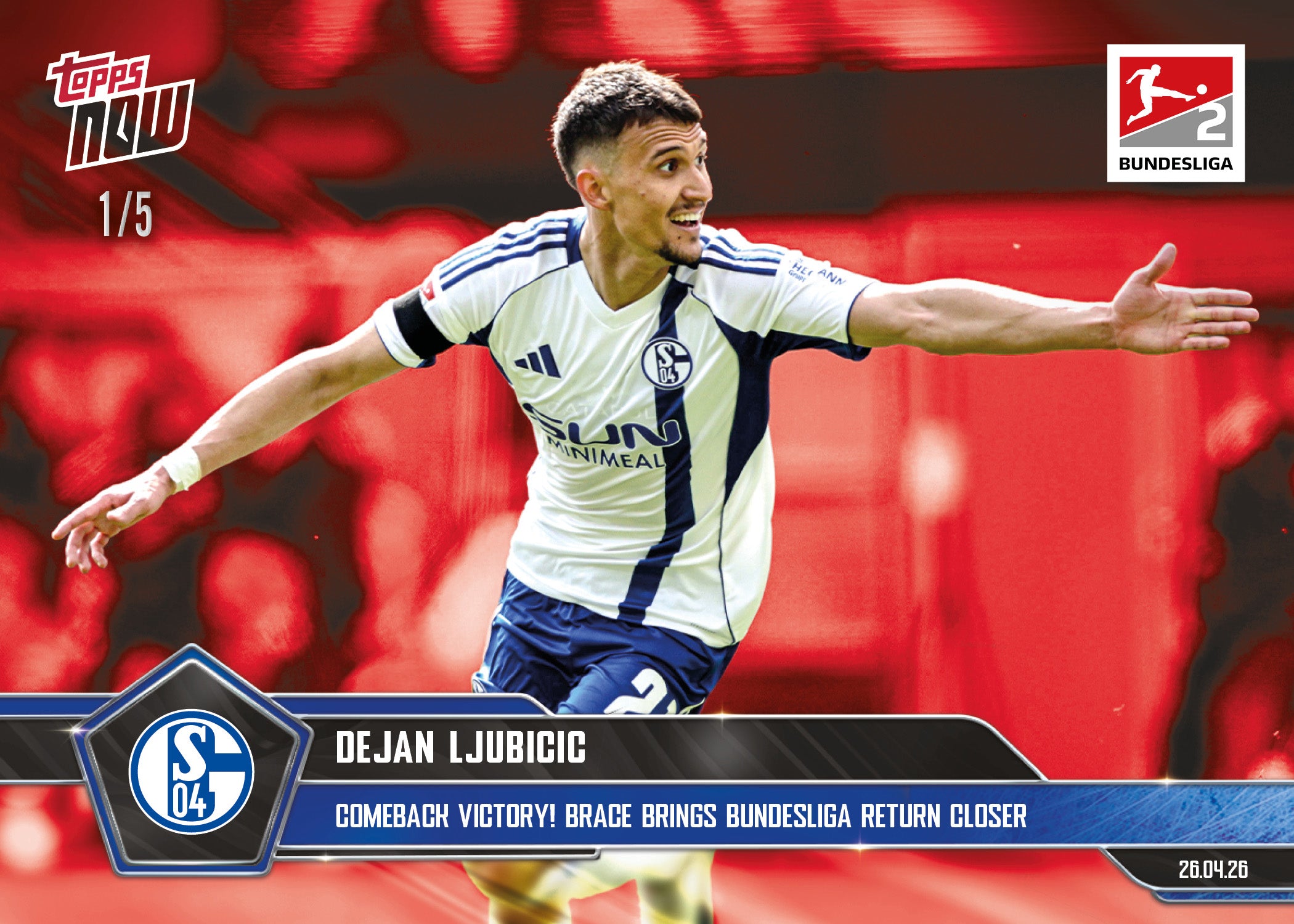 Dejan Ljubicic - 2025-26 Bundesliga Topps NOW - Card 182 - PR: 463 - Image 3