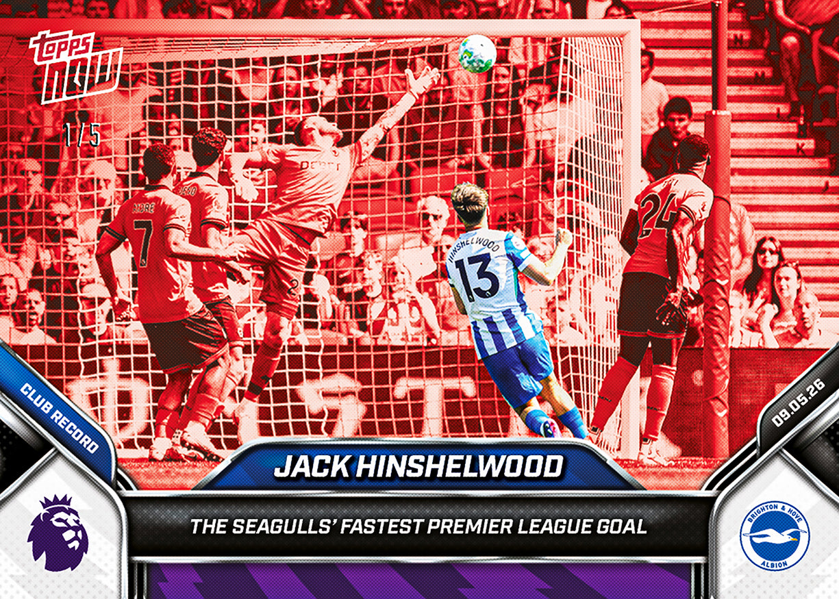 Jack Hinshelwood - 2025-26 Premier League Topps NOW - Card 189 - PR: 142 - Image 3