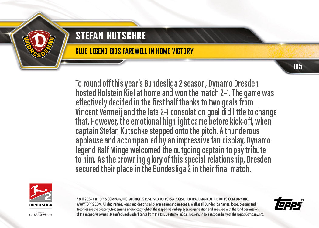 Stefan Kutschke - 2025-26 Bundesliga Topps NOW - Card 195 - PR: 1372 - Image 7