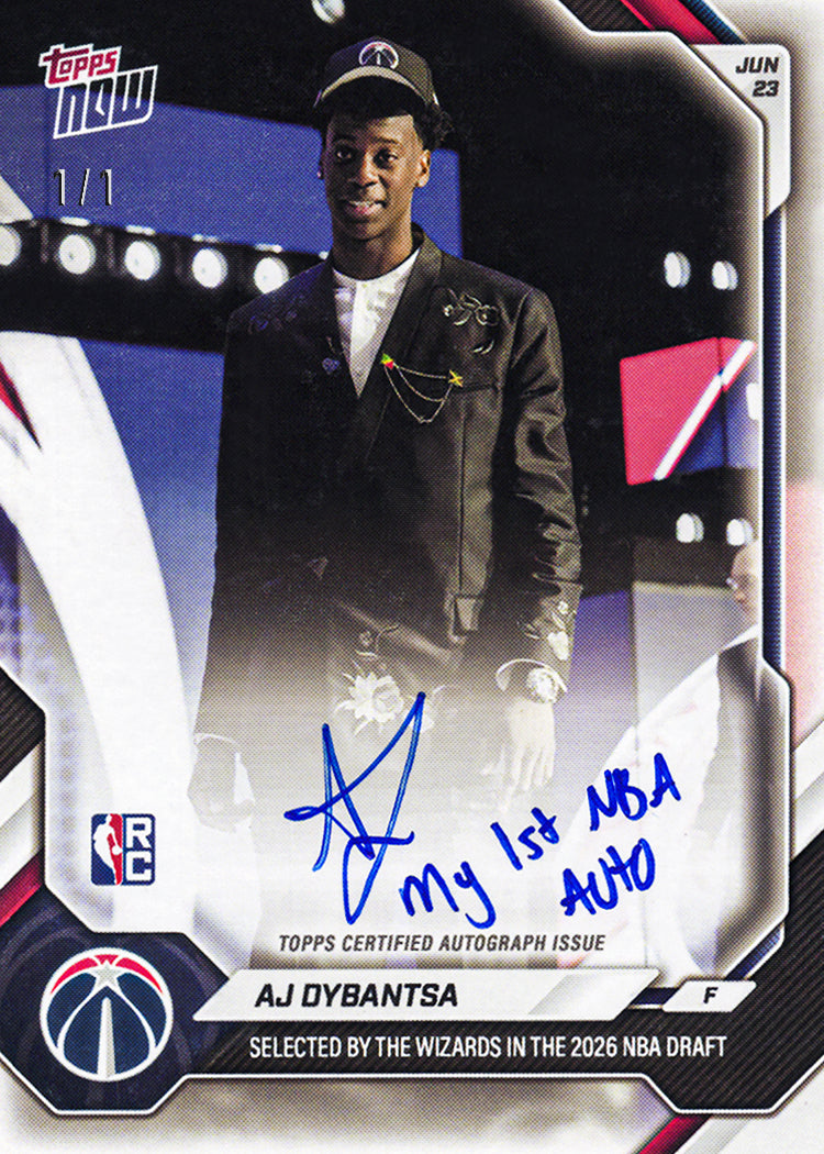 AJ Dybantsa - 2026-27 NBA Topps NOW - Card ADYB - PR: 42590 - Image 2