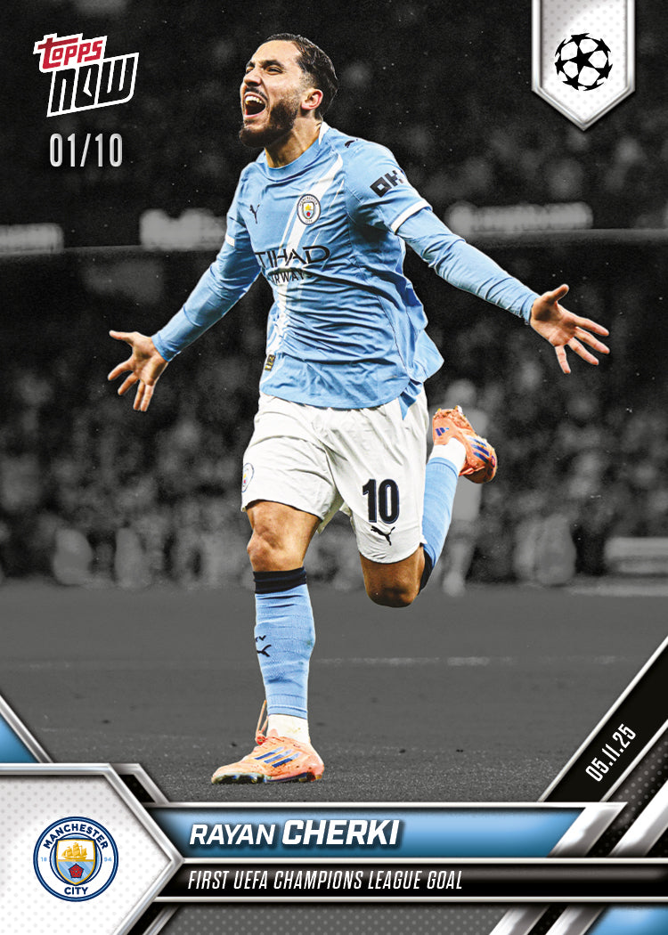 Rayan Cherki - 2025-26 UCL Topps NOW - Card 48 - PR: 486 - Image 4