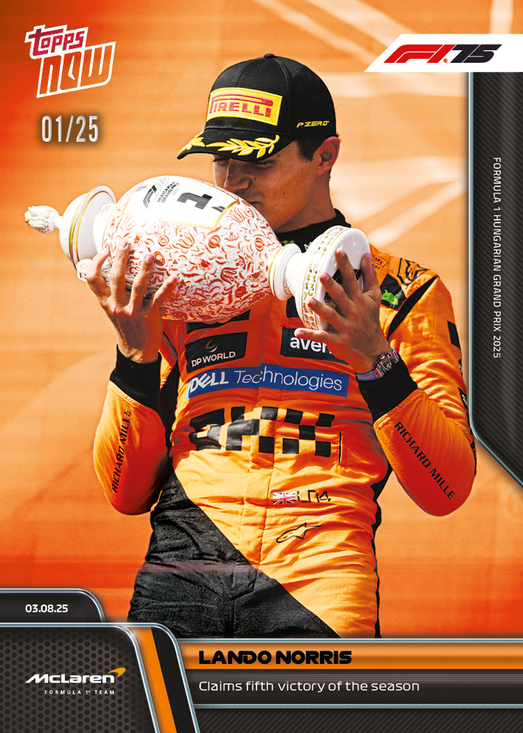 Lando Norris - 2025 Formula 1 Topps NOW - Card 55 - PR: 2493 - Image 5